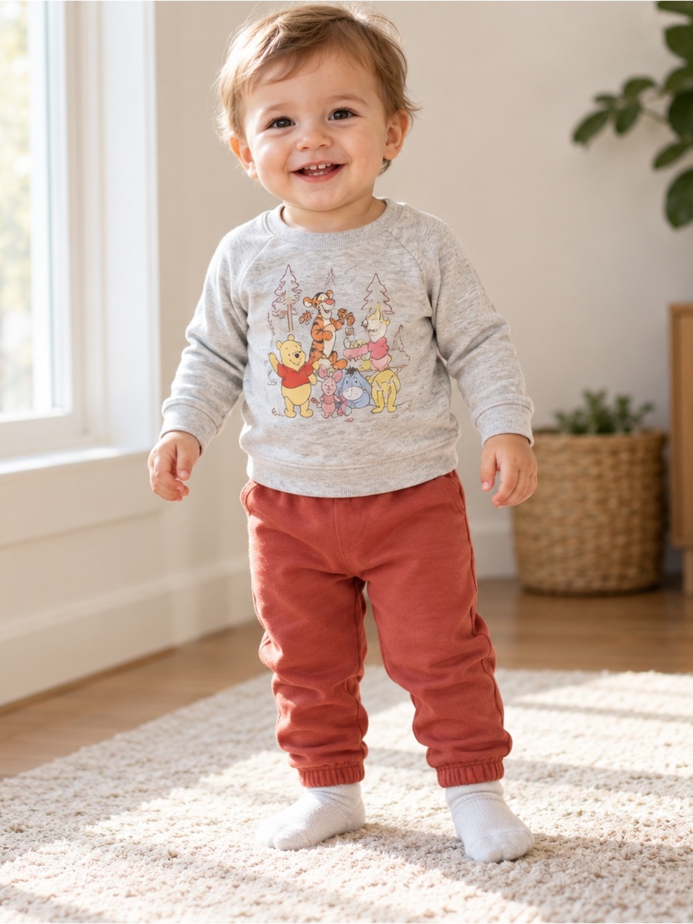 NWT Disney Baby Winnie the Pooh Friends Sweatshirt Jogger Set 18M